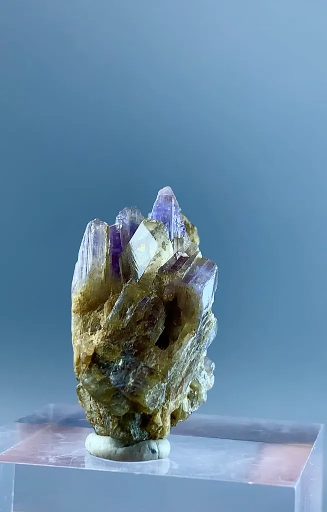 Natural Terminated Bi Color Tanzanite Cluster, Tanzanite Specimen, Raw Tanzanite, Minerals Specimen From Tanzania - image 5