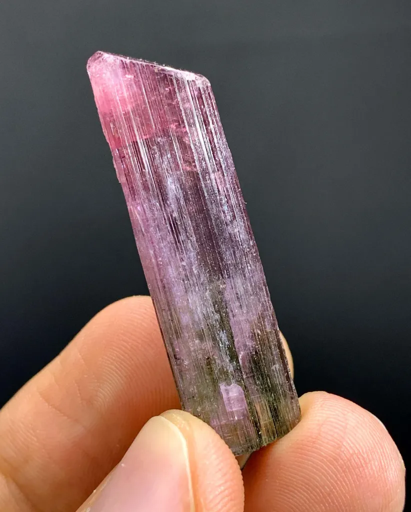 Natural terminated Bicolor Tourmaline Crystal from Afghanistan - image 7