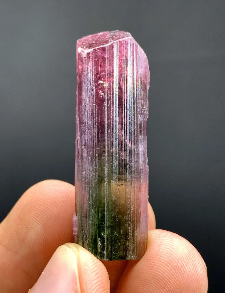 Natural terminated Bicolor Tourmaline Crystal from Afghanistan - image 4
