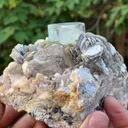 Natural Terminated Blue Aquamarine Crystal With Muscovite Mica, Aquamarine Specimen, Raw Aquamarine, Minerals Specimen From Nagar - - image 2