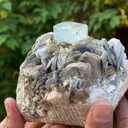 Natural Terminated Blue Aquamarine Crystal With Muscovite Mica, Aquamarine Specimen, Raw Aquamarine, Minerals Specimen From Nagar - - image 8