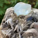 Natural Terminated Blue Aquamarine Crystal With Muscovite Mica, Aquamarine Specimen, Raw Aquamarine, Minerals Specimen From Nagar - - image 9