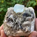 Natural Terminated Blue Aquamarine Crystal With Muscovite Mica, Aquamarine Specimen, Raw Aquamarine, Minerals Specimen From Nagar - - image 7
