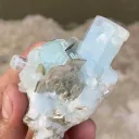 Natural Terminated Blue Aquamarine Crystals Cluster With Mica, Aquamarine Specimen, Raw Aquamarine, Minerals Specimen From Nagar - 55 g - image 7