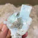 Natural Terminated Blue Aquamarine Crystals Cluster With Mica, Aquamarine Specimen, Raw Aquamarine, Minerals Specimen From Nagar - 55 g - image 5