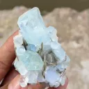 Natural Terminated Blue Aquamarine Crystals Cluster With Mica, Aquamarine Specimen, Raw Aquamarine, Minerals Specimen From Nagar - 55 g - image 4