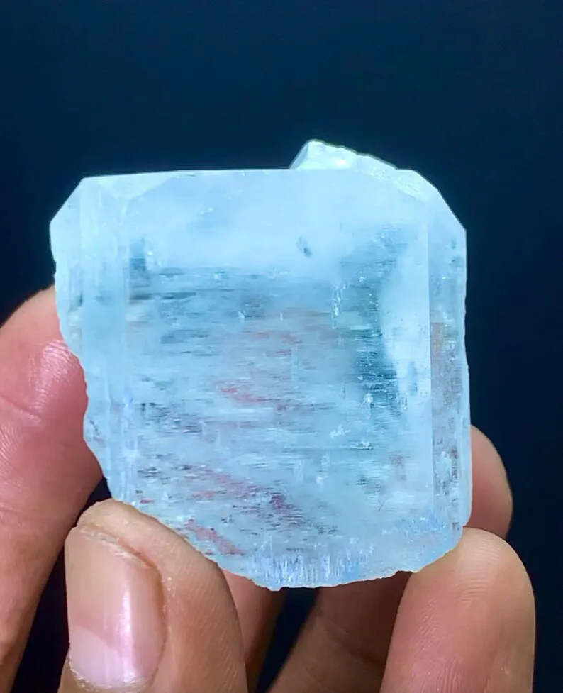Natural Terminated Cloudy Inclusion Aquamarine Crystal , Aquamarine Specimen, Raw Aquamarine, Minerals Specimen From Shigar Pakistan - - image 10