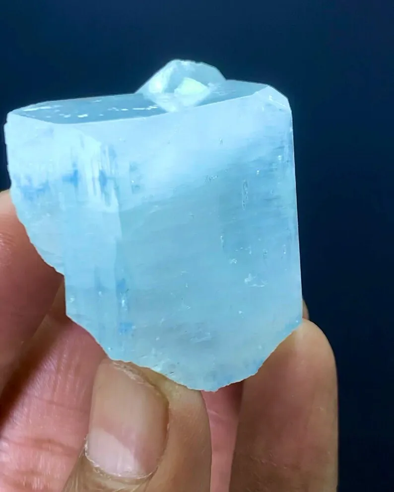 Natural Terminated Cloudy Inclusion Aquamarine Crystal , Aquamarine Specimen, Raw Aquamarine, Minerals Specimen From Shigar Pakistan - - image 2