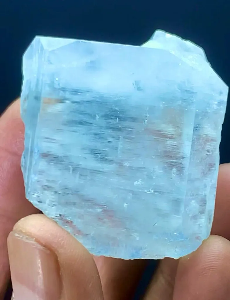 Natural Terminated Cloudy Inclusion Aquamarine Crystal , Aquamarine Specimen, Raw Aquamarine, Minerals Specimen From Shigar Pakistan - - image 4