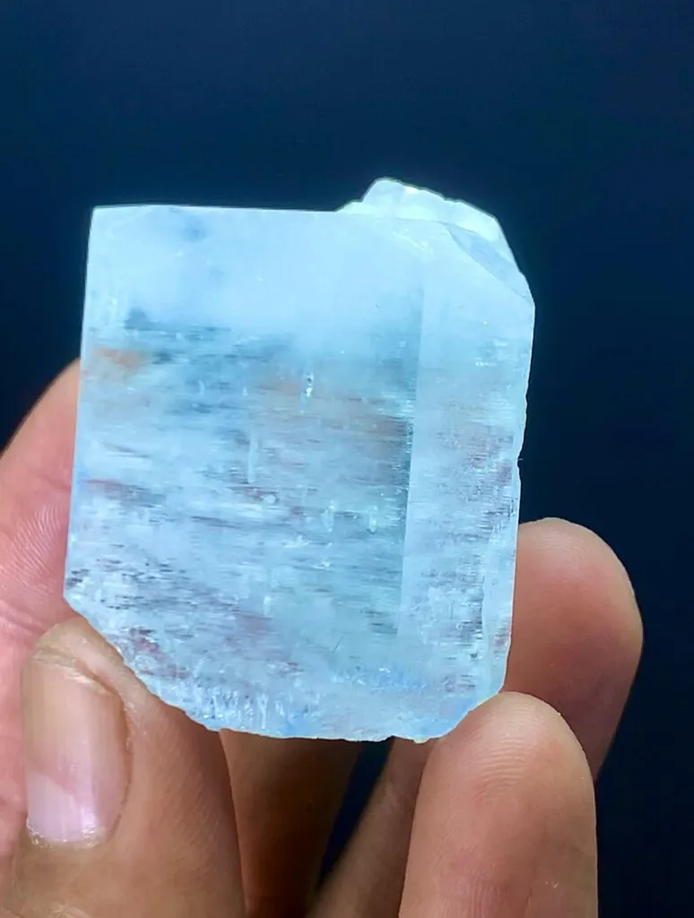 Natural Terminated Cloudy Inclusion Aquamarine Crystal , Aquamarine Specimen, Raw Aquamarine, Minerals Specimen From Shigar Pakistan - - image 3