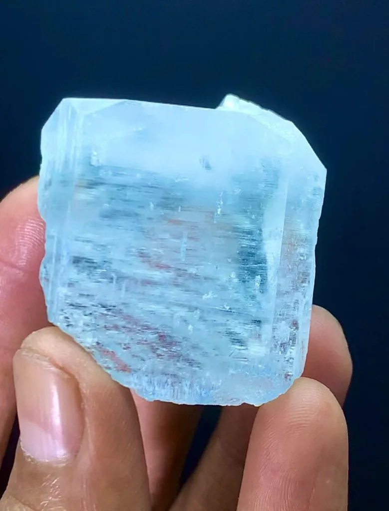 Natural Terminated Cloudy Inclusion Aquamarine Crystal , Aquamarine Specimen, Raw Aquamarine, Minerals Specimen From Shigar Pakistan - - image 6