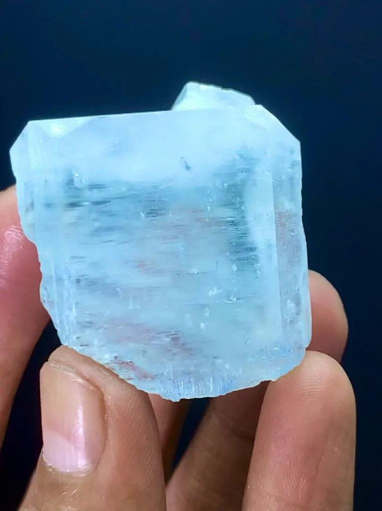 Natural Terminated Cloudy Inclusion Aquamarine Crystal , Aquamarine Specimen, Raw Aquamarine, Minerals Specimen From Shigar Pakistan - - image 8