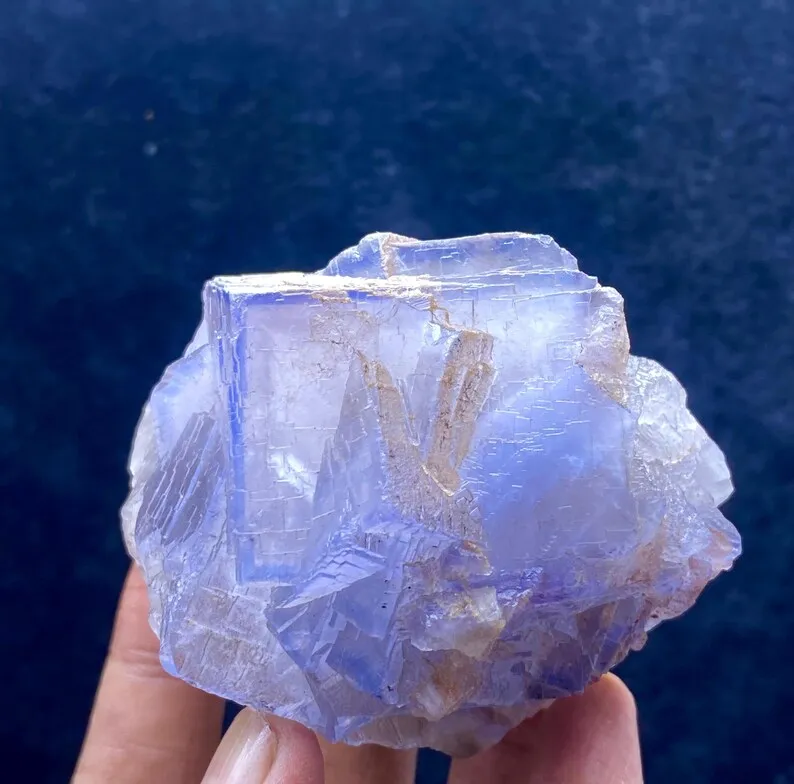 Natural Terminated Cubic Phantom Fluorite Specimen, Fluorite Crystal, Raw Fluorite, Purple Fluorite, Minerals Specimen From Pakistan - 225 g - image 5