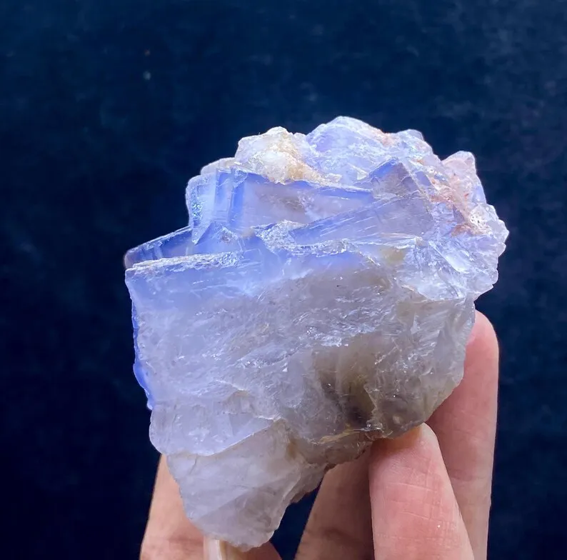 Natural Terminated Cubic Phantom Fluorite Specimen, Fluorite Crystal, Raw Fluorite, Purple Fluorite, Minerals Specimen From Pakistan - 225 g - image 3