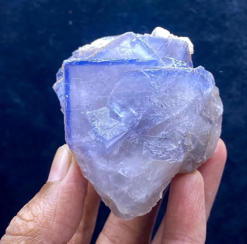 Natural Terminated Cubic Phantom Fluorite Specimen, Fluorite Crystal, Raw Fluorite, Purple Fluorite, Minerals Specimen From Pakistan - 225 g - image 2