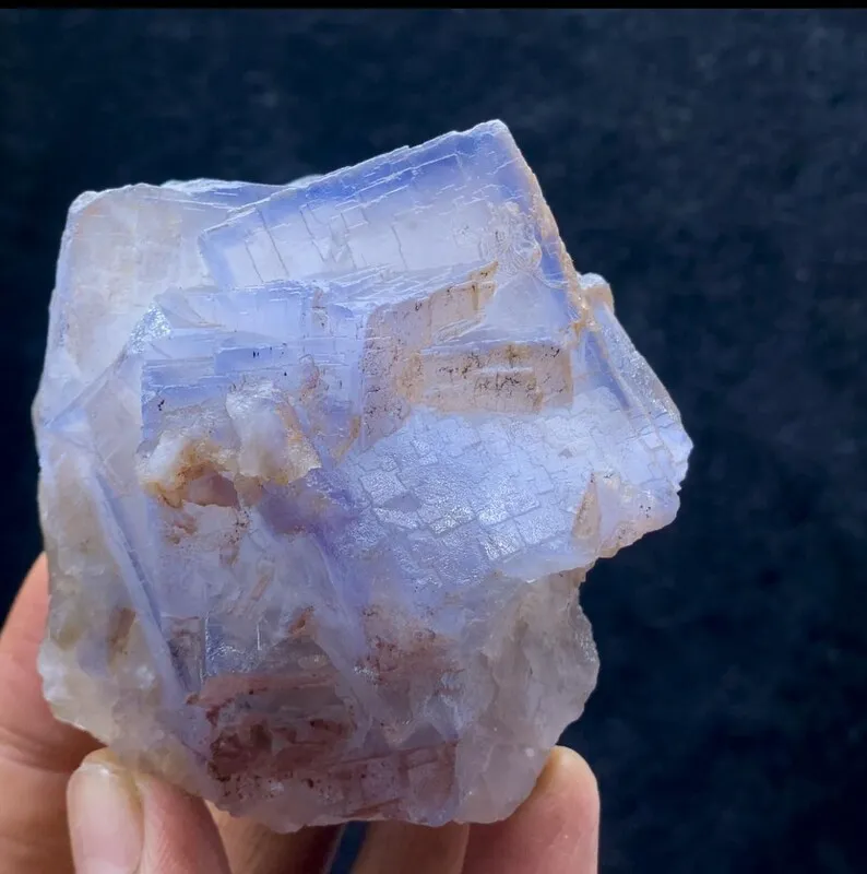 Natural Terminated Cubic Phantom Fluorite Specimen, Fluorite Crystal, Raw Fluorite, Purple Fluorite, Minerals Specimen From Pakistan - 225 g - image 6