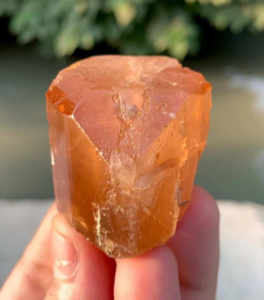 natural Terminated Etched Topaz Crystal mineral specimen form Pakistan image
