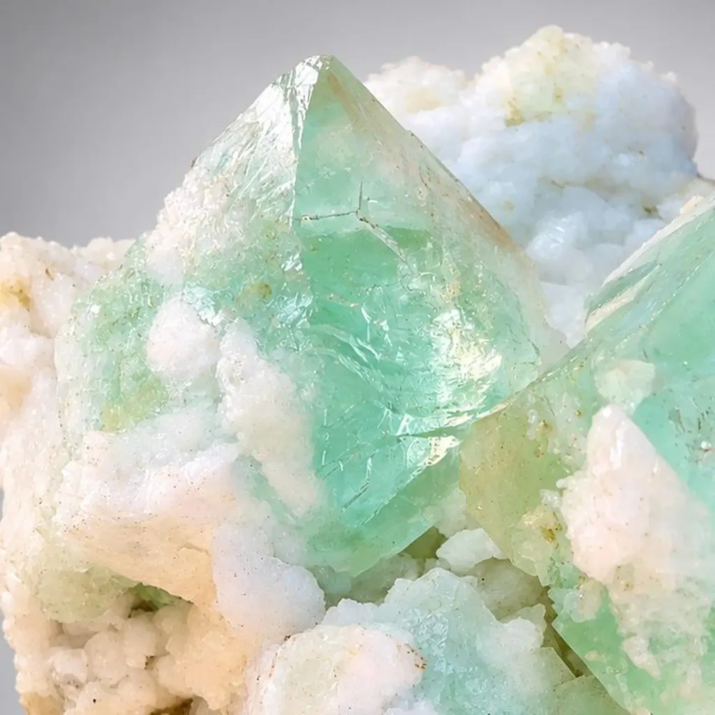 Natural Terminated Green Fluorite Crystal on Matrix, Translucent Fluorite Specimen, Raw Mineral Specimen - image 4