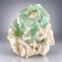 Natural Terminated Green Fluorite Crystal on Matrix, Translucent Fluorite Specimen, Raw Mineral Specimen - image 7