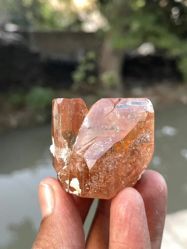 Natural Terminated Honey Topaz Crystal With Albite, Raw Topaz, Topaz Specimen, Topaz Stone, Minerals Specimen From Skardu Pakistan - 52 gram - image 6