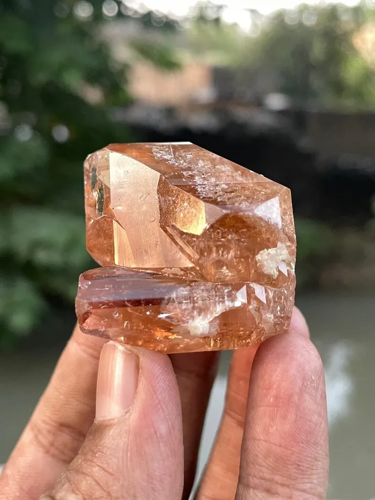 Natural Terminated Honey Topaz Crystal With Albite, Raw Topaz, Topaz Specimen, Topaz Stone, Minerals Specimen From Skardu Pakistan - 52 gram - image 2