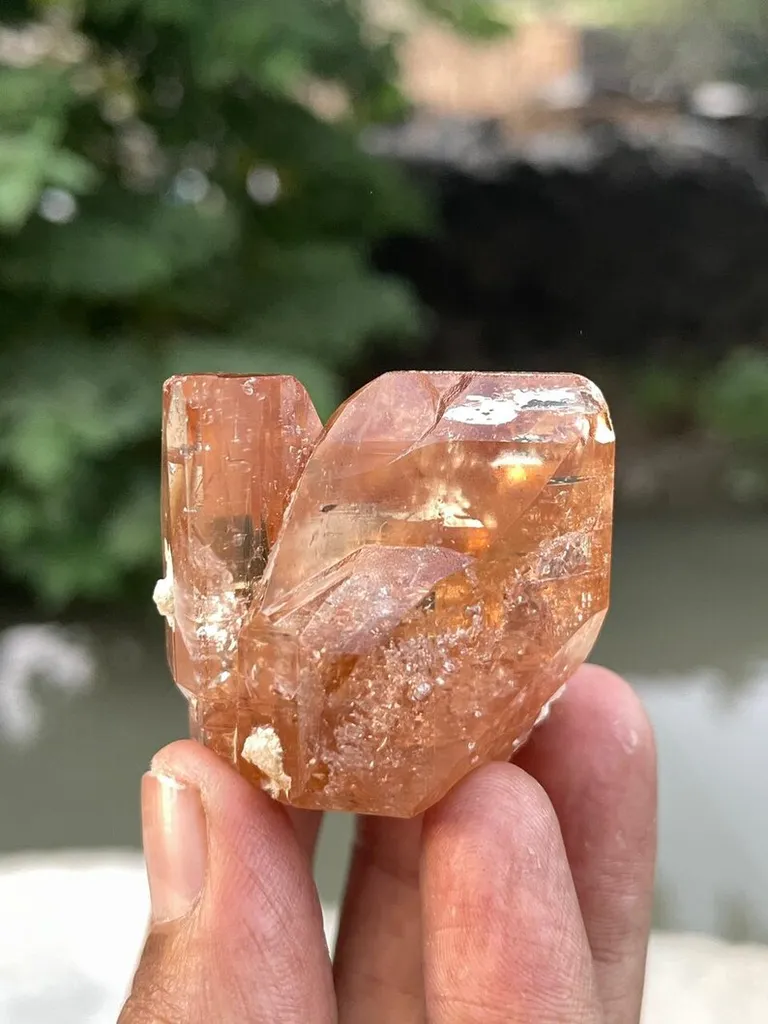 Natural Terminated Honey Topaz Crystal With Albite, Raw Topaz, Topaz Specimen, Topaz Stone, Minerals Specimen From Skardu Pakistan - 52 gram - image 3