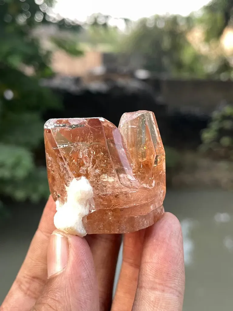 Natural Terminated Honey Topaz Crystal With Albite, Raw Topaz, Topaz Specimen, Topaz Stone, Minerals Specimen From Skardu Pakistan - 52 gram - image 5