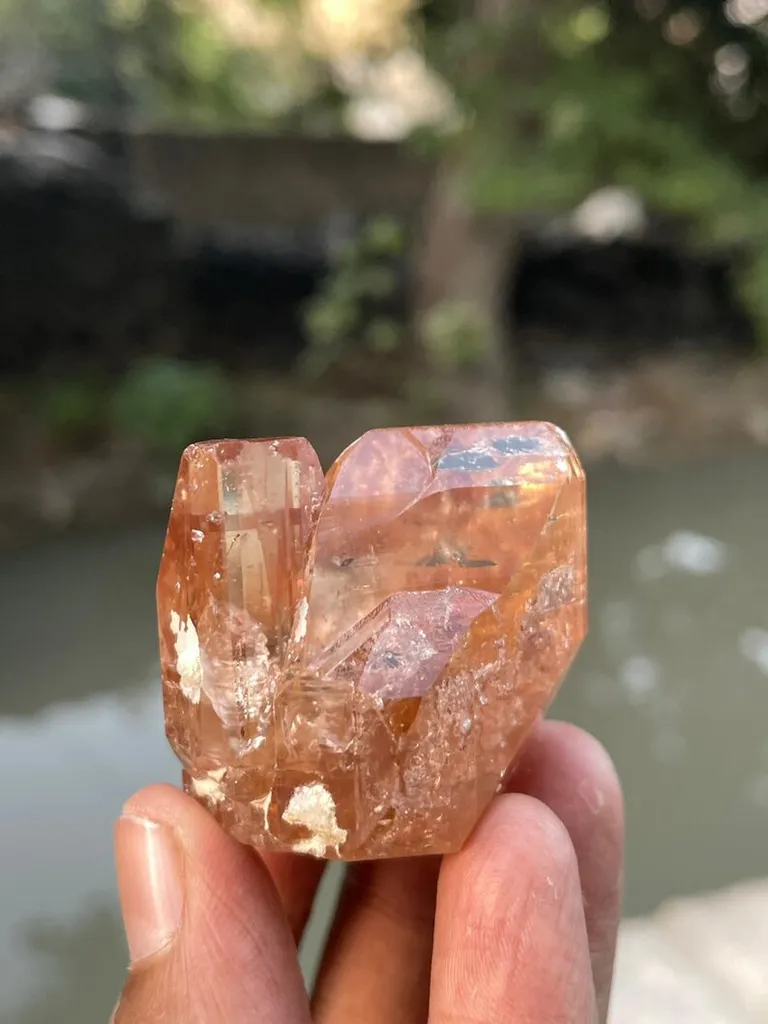 Natural Terminated Honey Topaz Crystal With Albite, Raw Topaz, Topaz Specimen, Topaz Stone, Minerals Specimen From Skardu Pakistan - 52 gram - image 4