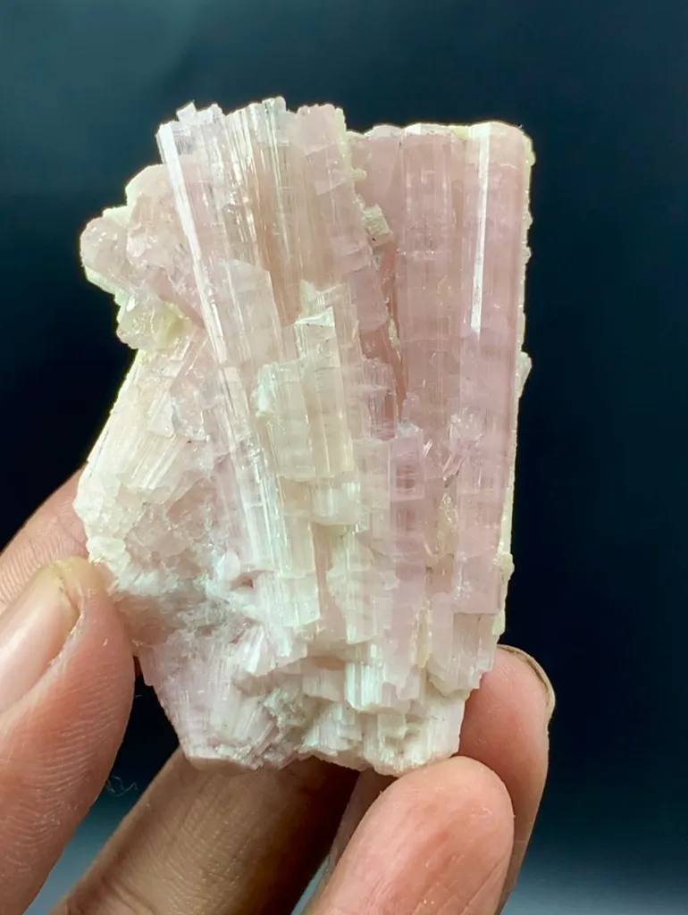Natural Terminated Pink Tourmaline Crystal Cluster , Tourmaline Specimen, Raw Tourmaline, Minerals Specimen From Afghanistan - image
