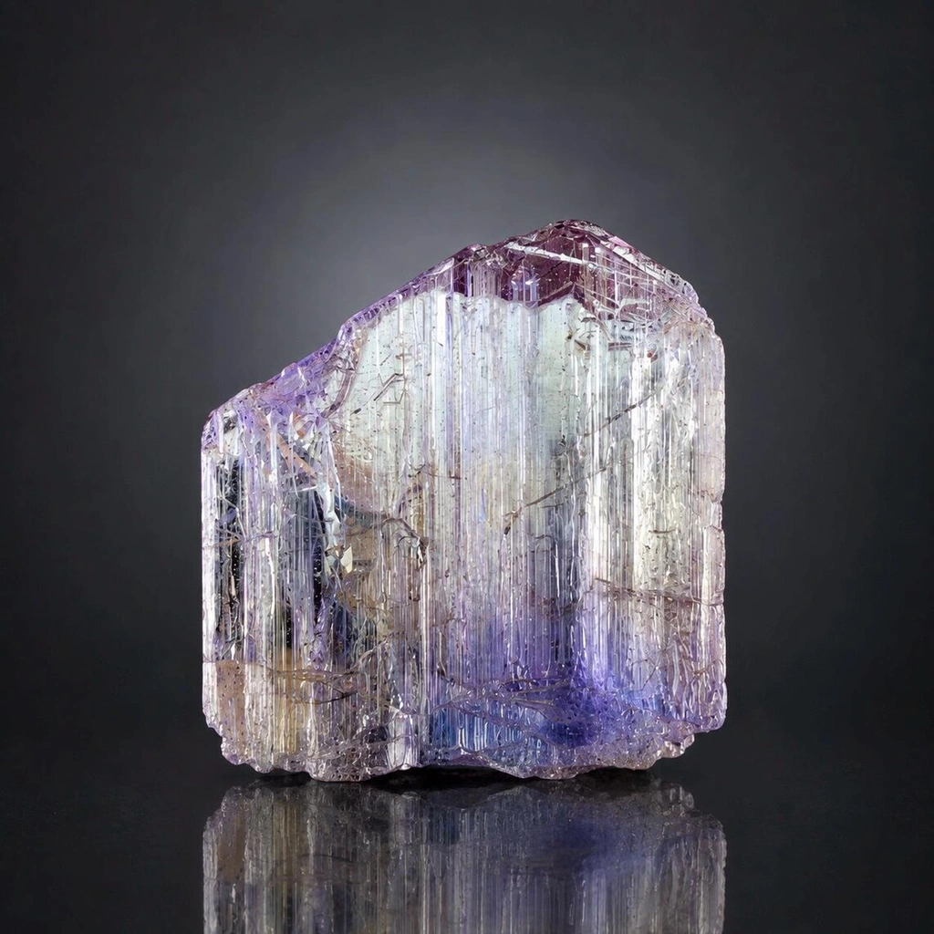 Natural Terminated Rare Bicolor Tanzanite from Tanzania image