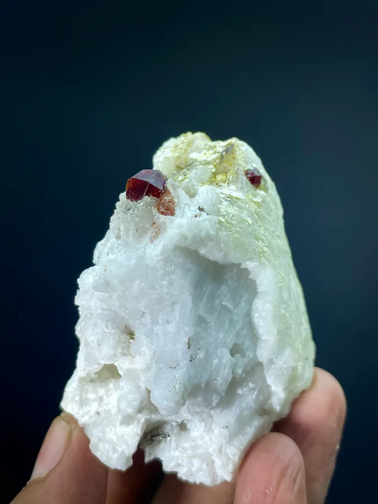 Natural Terminated Spessartine Garnet Crystals On Feldspar, Garnet Specimen, Orange Garnet, Minerals Specimen From Pakistan - - image 8