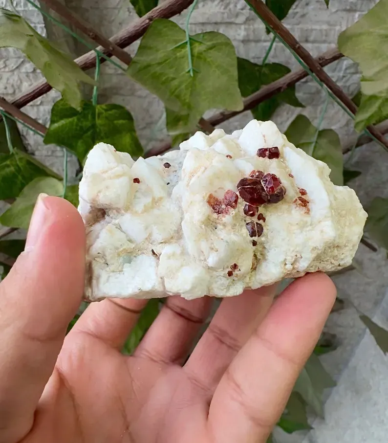Natural Terminated Spessartine Garnet Crystals On Feldspar, Garnet Specimen, Orange Garnet, Minerals Specimen From Pakistan - - image 8
