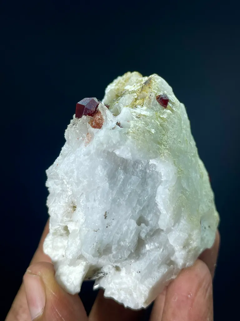 Natural Terminated Spessartine Garnet Crystals On Feldspar, Garnet Specimen, Orange Garnet, Minerals Specimen From Pakistan - - image 6