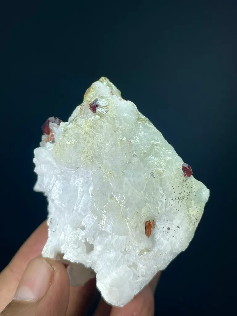 Natural Terminated Spessartine Garnet Crystals On Feldspar, Garnet Specimen, Orange Garnet, Minerals Specimen From Pakistan - - image 5
