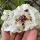 Natural Terminated Spessartine Garnet Crystals On Feldspar, Garnet Specimen, Orange Garnet, Minerals Specimen From Pakistan - - image 2