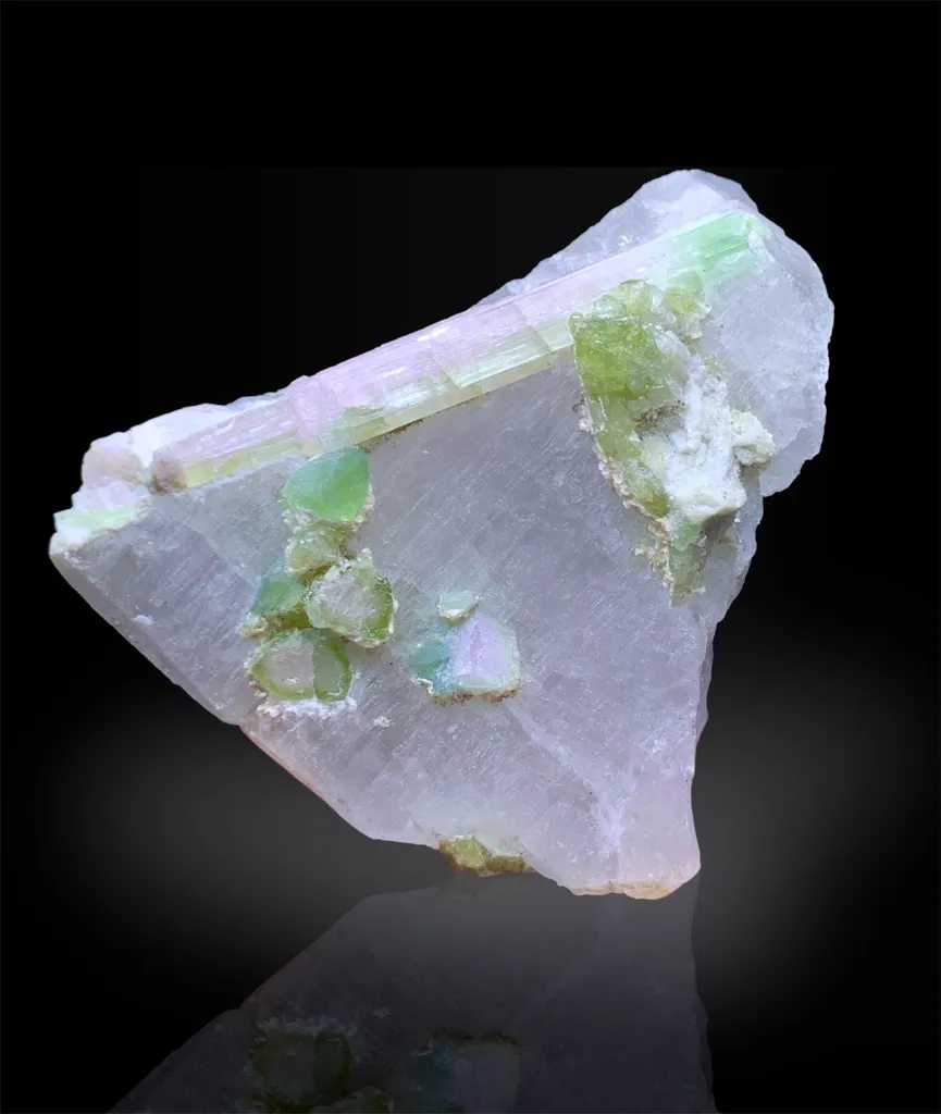 Natural Terminated Watermelon Tourmaline Crystals With Quartz, Tourmaline Specimen, Raw Tourmaline, Minerals Specimen From Afghanistan - - image 3