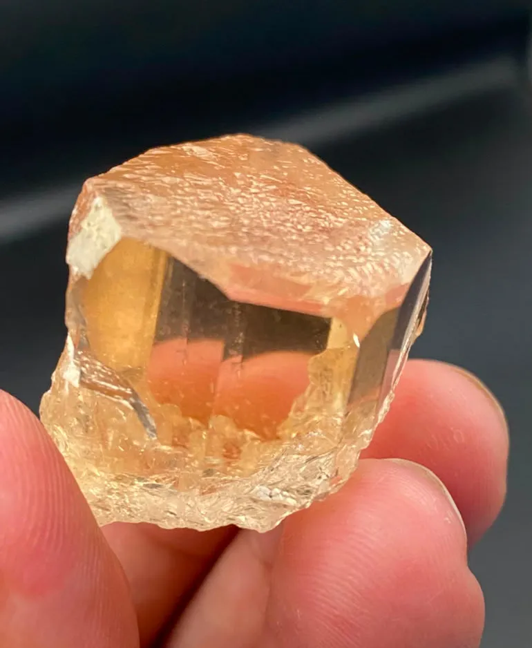 Natural Topaz Crystal 44 Grams Faceted Grade from Pakistan, Gilgit-Baltistan, Shigar District, Basha Valley - image 6