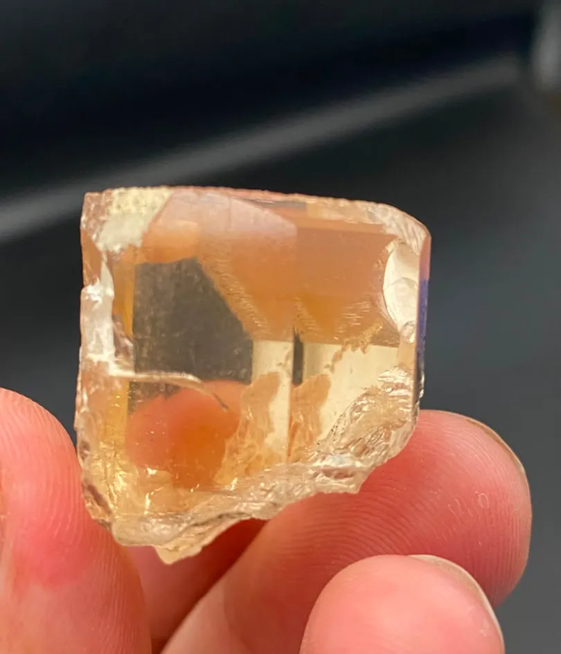Natural Topaz Crystal 44 Grams Faceted Grade from Pakistan, Gilgit-Baltistan, Shigar District, Basha Valley - image 5