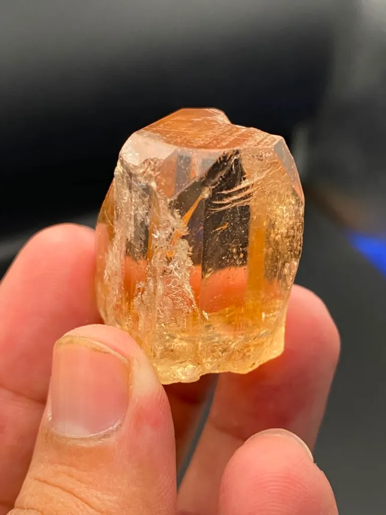 Natural Topaz Crystal 49 Grams Faceted Grade from Pakistan, Gilgit-Baltistan, Shigar District, Basha Valley - image 4