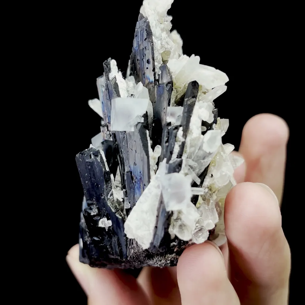 Natural Tourmaline and Quartz Mineral Specimen,High Quality Specimen,INNER MONGOLIA,CHINA(70*70*40mm) image