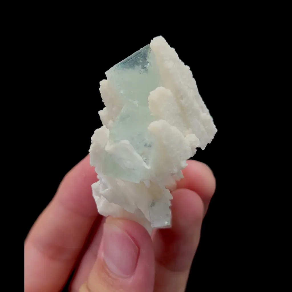 Natural Transparent Blue Cubic Fluorite and Calcite Mineral Specimen,High Quality Specimen,DA GUI SHAN,GUANGXI,CHINA(50*40*35mm) - image 4