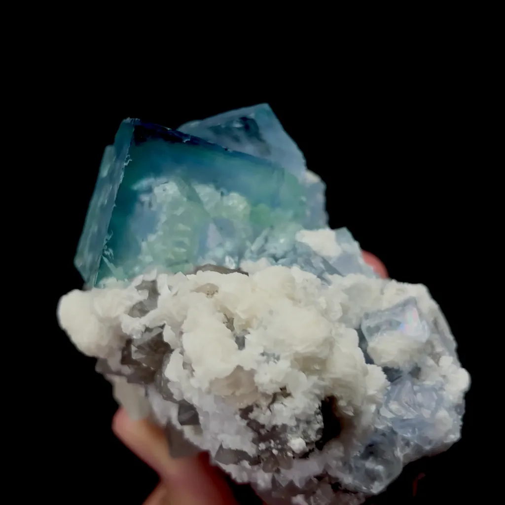 Natural Transparent Blue Cubic Fluorite Mineral Specimen,High Quality Specimen,ZHEJIANG,CHINA(107*60*60mm) - image 4