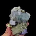 Natural Transparent Blue Cubic Fluorite with Pyrite Crystal and Arsenopyrite Mineral Specimen,High Quality Specimen,YAO GANG XIAN,HUNAN,CHINA(127*80*55mm) - image 3