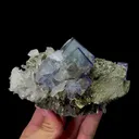 Natural Transparent Blue Cubic Fluorite with Pyrite Crystal and Arsenopyrite Mineral Specimen,High Quality Specimen,YAO GANG XIAN,HUNAN,CHINA(127*80*55mm) - image 4