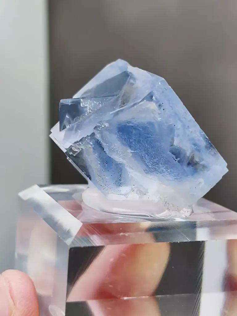 Natural Transparent Blue Fluorite comes from Xianghualing,Hunan 35*30*20MM - image 6