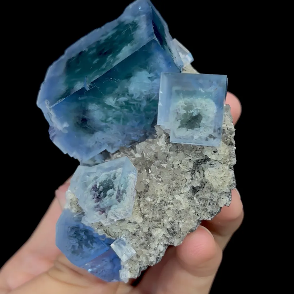Natural Transparent Blue Fluorite Mineral Specimen,High Quality Specimen,FUJIAN,CHINA(83*65*45mm) - image 5
