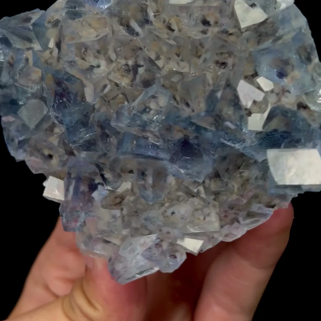 Natural Transparent Blue Fluorite Mineral Specimen,High Quality Specimen,XIANGHUALING,HUNAN,CHINA(80*74*28mm) - image 3