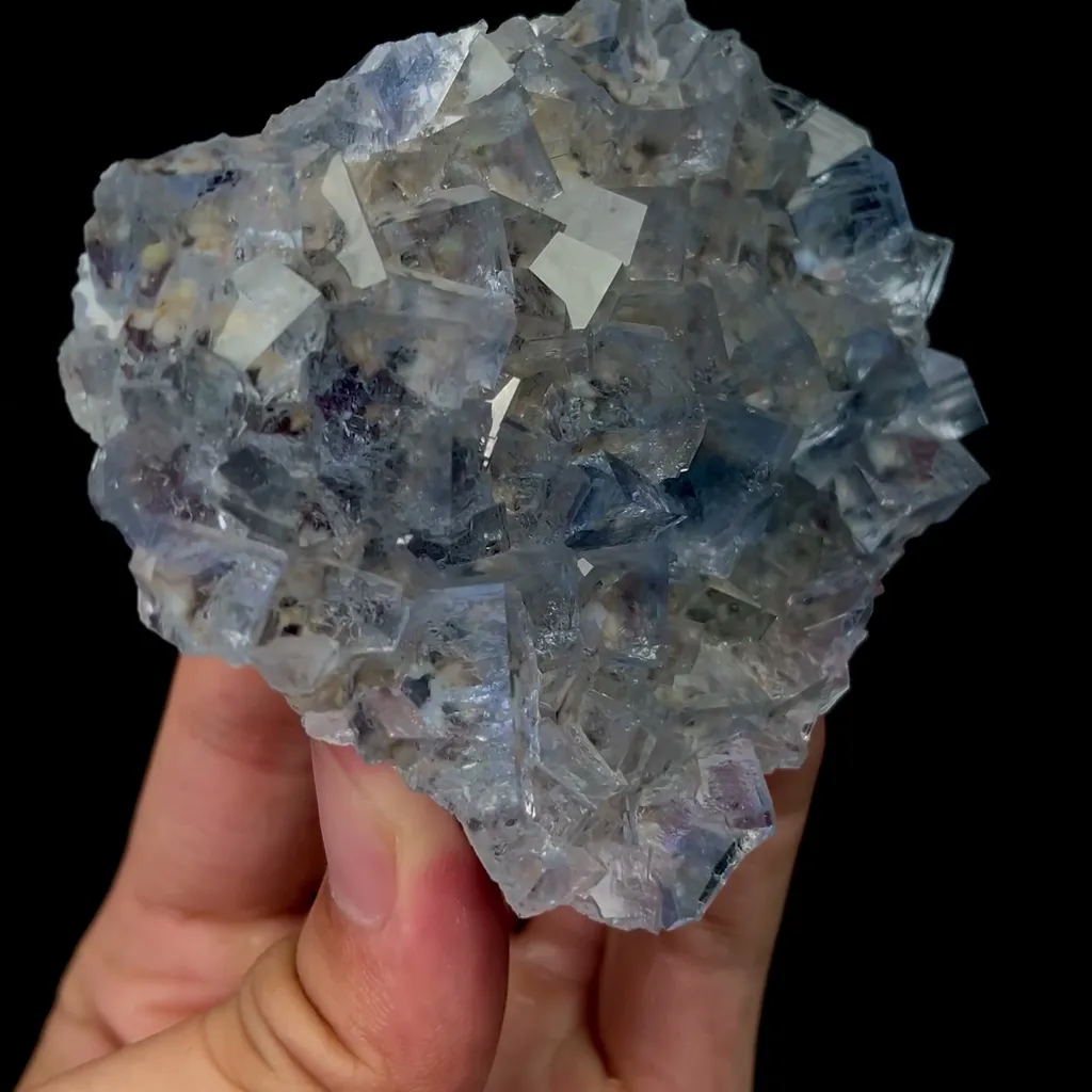 Natural Transparent Blue Fluorite Mineral Specimen,High Quality Specimen,XIANGHUALING,HUNAN,CHINA(80*74*28mm) - image 2
