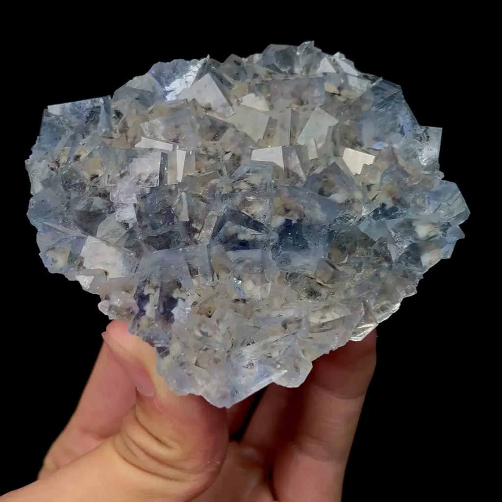 Natural Transparent Blue Fluorite Mineral Specimen,High Quality Specimen,XIANGHUALING,HUNAN,CHINA(80*74*28mm) image