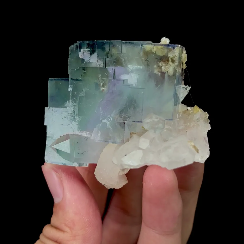 Natural Transparent Blue Green Phantom Fluorite Mineral Specimen,High Quality Specimen,YAO GANG XIAN,HUNAN,CHINA(55*50*43mm) - image 2
